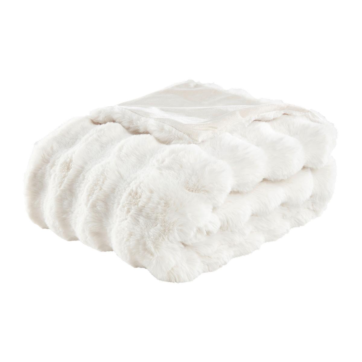 KOC FUTRZANY BELLA - kolor naturalny, Modern, tkanina (130/180cm) - Premium Living