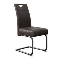 Stolica Betty - crna/antracit, Konvencionalno, metal/tekstil (43/99/60cm)