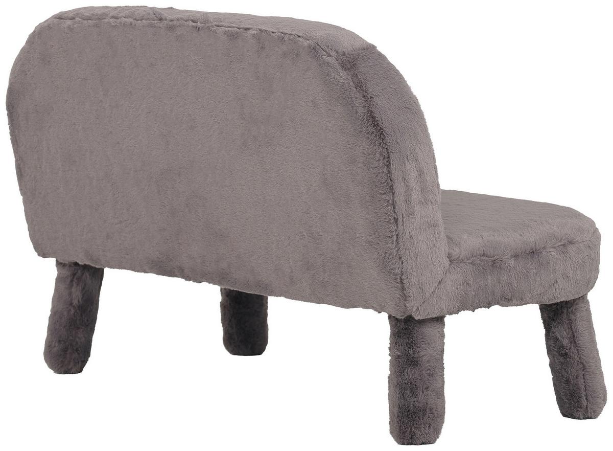 Kindersitzbank Corto Grau - Grau, MODERN, Holz/Textil (84/48/45cm) - Mömax