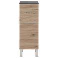 Unterschrank Eiche/Anthrazit - Chromfarben/Eichefarben, MODERN, Holzwerkstoff/Metall (31/86/32cm) Unterschrank Eiche/Anthrazit - Chromfarben/Eichefarben, MODERN, Holzwerkstoff/Metall (31/86/32cm)