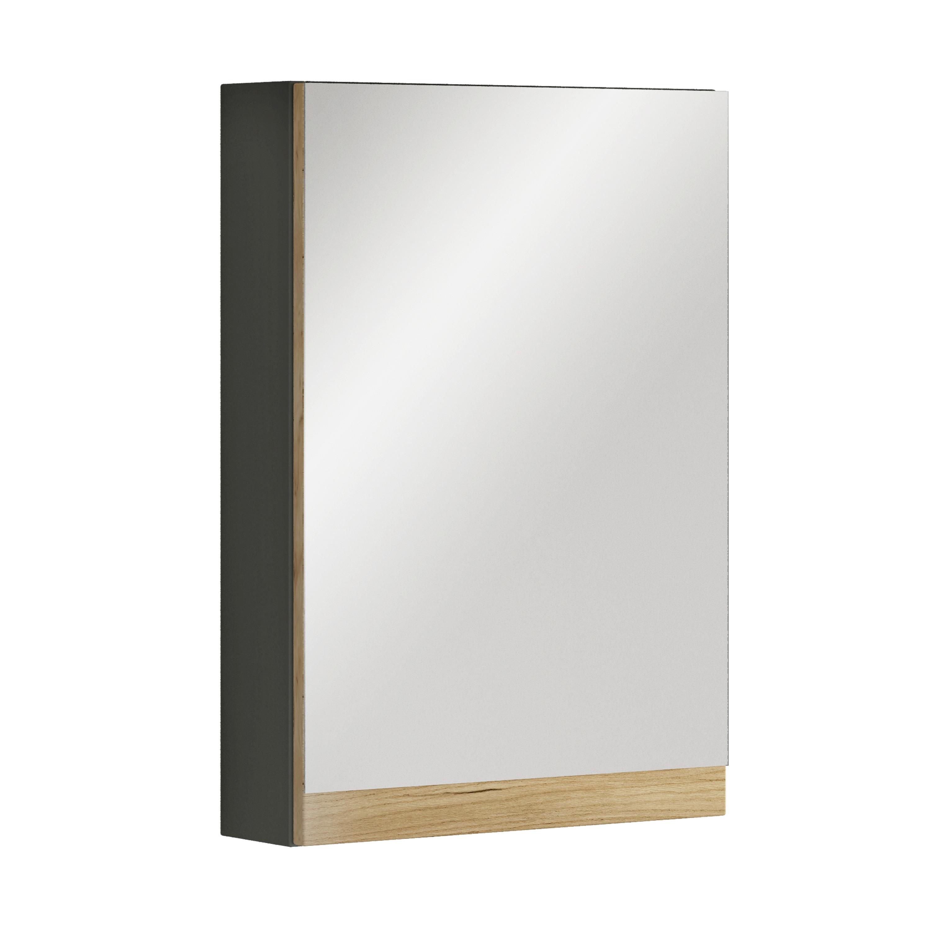 Spiegelschrank Cosila - Honigeiche/Anthrazit, Trend, Glas/Holzwerkstoff (40/58/12cm) - MID.YOU