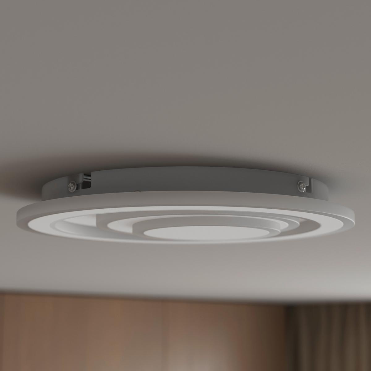 LAMPA SUFITOWA LED LEEDS *SBN* - biały, Basics, tworzywo sztuczne/metal (30/6,5cm) - Novel
