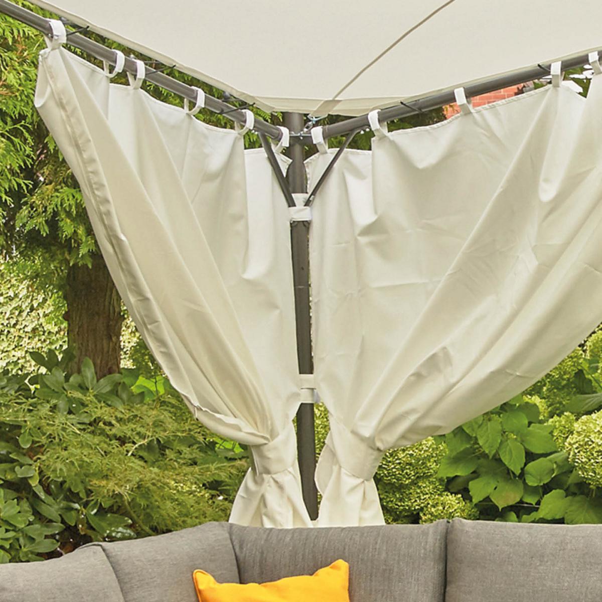 Seitenteile Berlino 400x256cm H56782 - Weiß, KONVENTIONELL, Textil (400/256cm) - Siena Garden