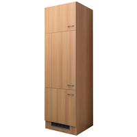 Omara Za Vgradno Napravo Nano, Barva Bukve - barve nerjavečega jekla/barve bukve, Moderno, umetna masa/leseni material (60/200/57cm) - FlexWell
