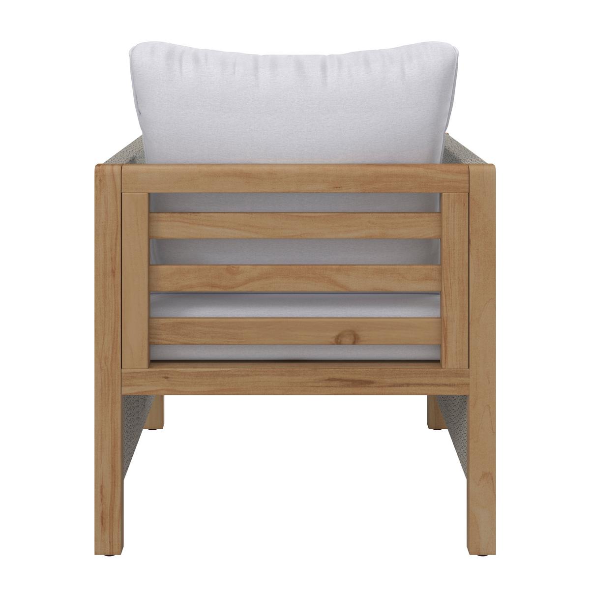 Loungegarnitur Effie Hellgrau Holz/Textil - Hellgrau, Modern, Holz/Kunststoff (124/64,5/63,5cm) - Bessagi Garden