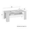Couchtisch Monos in Weiß/Eichefarben - Eichefarben/Weiß, KONVENTIONELL, Holzwerkstoff (110/65/44cm) - Mömax