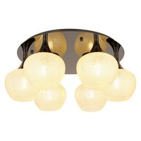 Deckenleuchte Maxy Klar/Schwarz max. 40 Watt - Klar/Schwarz, KONVENTIONELL, Glas/Metall (65/26,5cm) - Globo