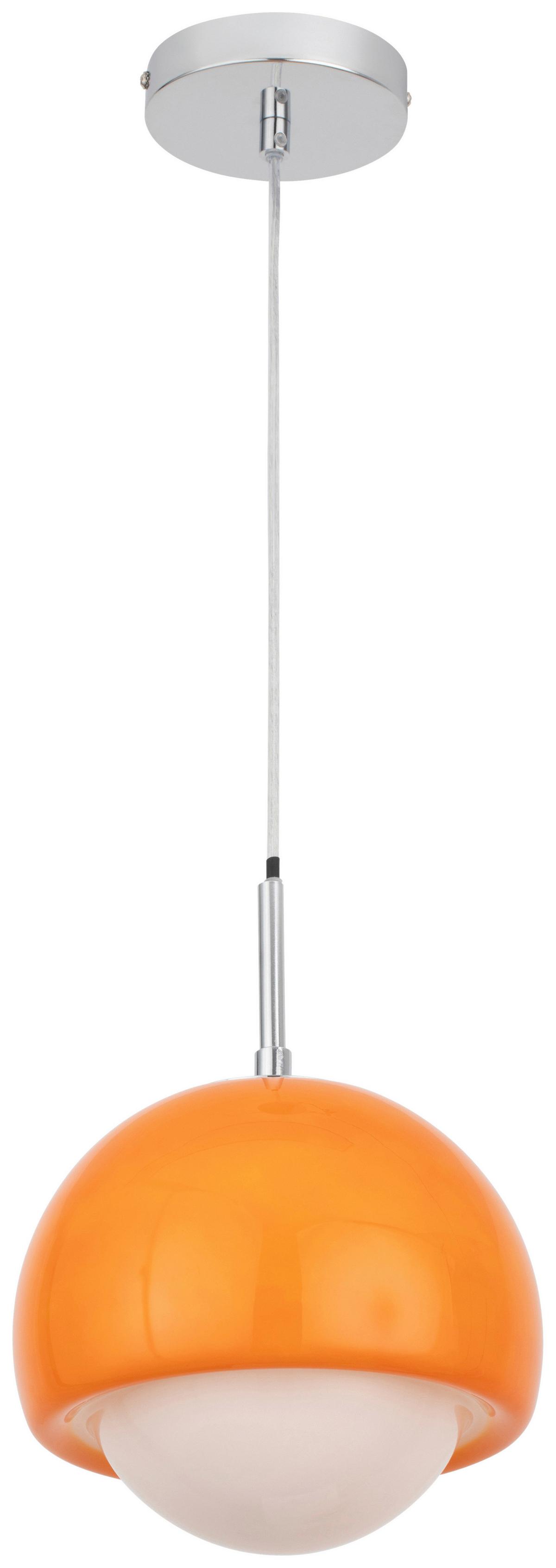 LAMPA WISZĄCA KRISTI - biały/pomarańczowy, Design, metal/szkło (22,5/120cm) - Collett's Monde