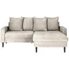 Ecksofa Boston Beige - Beige/Schwarz, KONVENTIONELL, Holz/Textil (215/92/160cm) - Based
