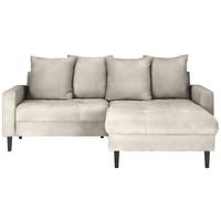 Ecksofa Boston Beige - Beige/Schwarz, Konventionell, Holz/Textil (215/92/160cm) - Based