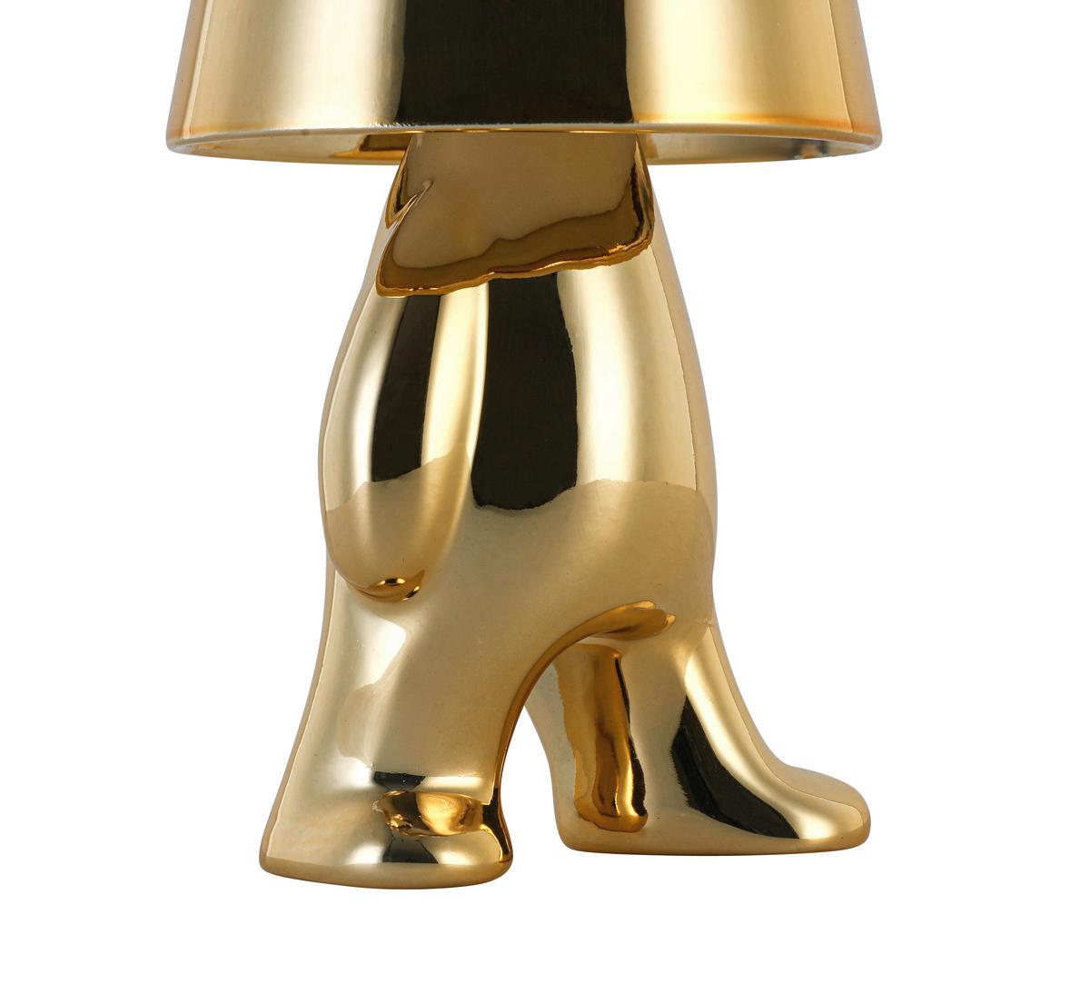 LED-Dekoleuchte Fesch Goldfarben max. 2 Watt - Goldfarben, MODERN, Kunststoff/Metall (10/10/18cm) - Mömax