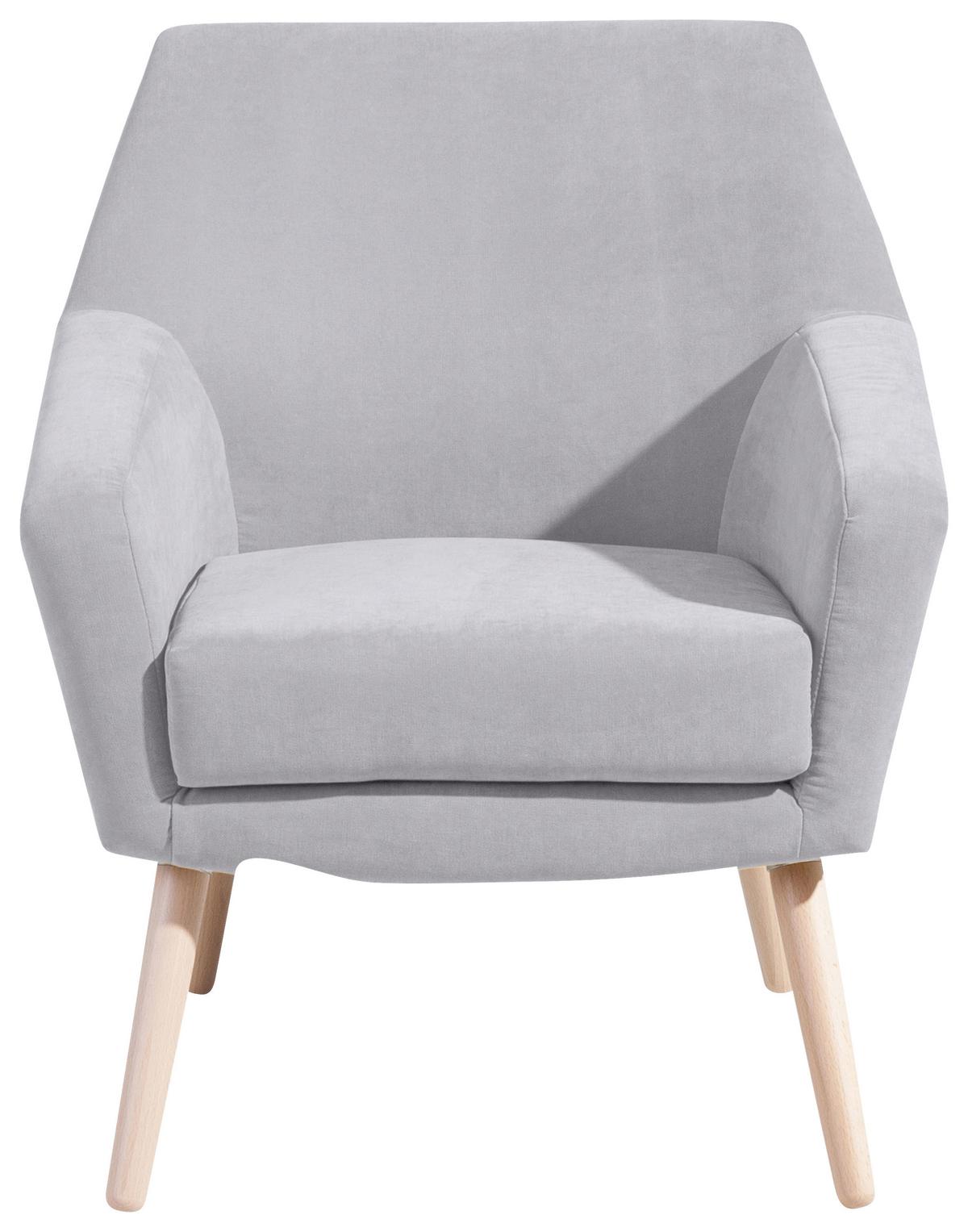 SESSEL ALEGRO - Silberfarben/Buchefarben, Design, Holz/Textil (67/81/71cm) - Max Winzer