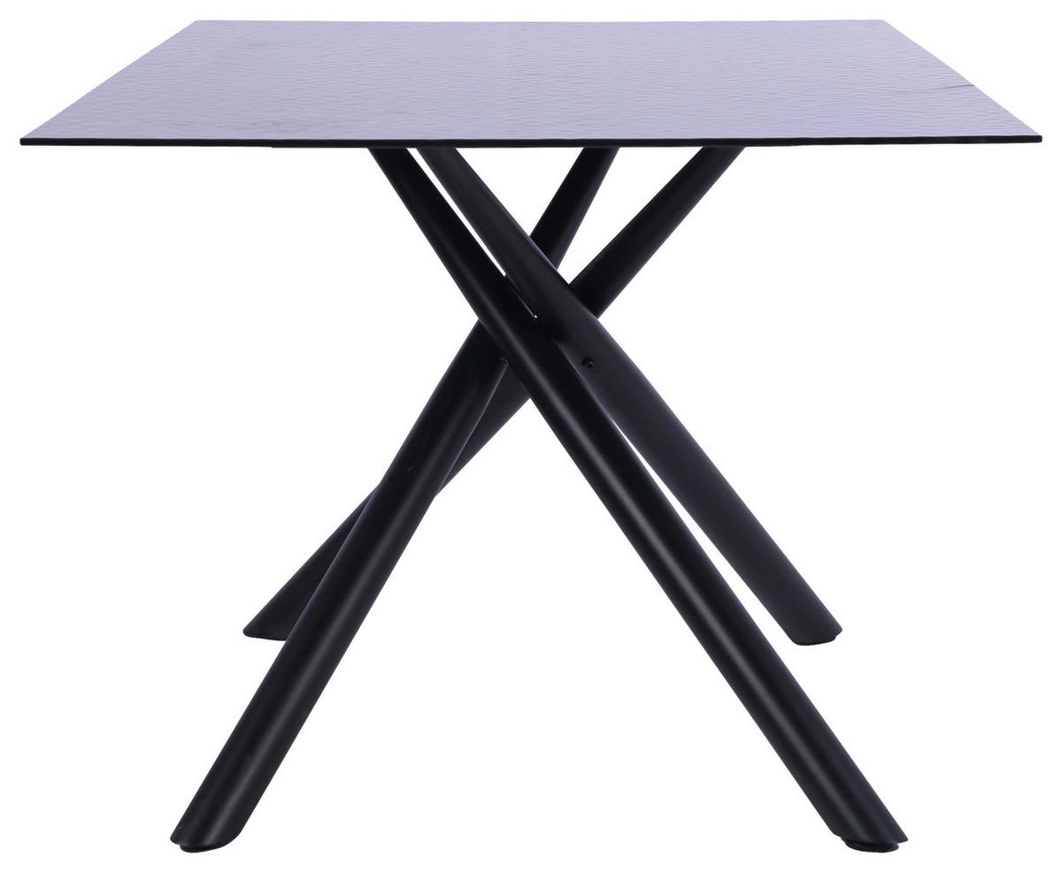 Étkezőasztal Piero - fekete, Lifestyle, Üveg/fém (150/76/90cm) - Mömax