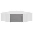 Aufsatzschrank Grau Hochglanz/Weiß - Edelstahlfarben/Grau, MODERN, Holzwerkstoff/Metall (93/93cm) - Modern Living
