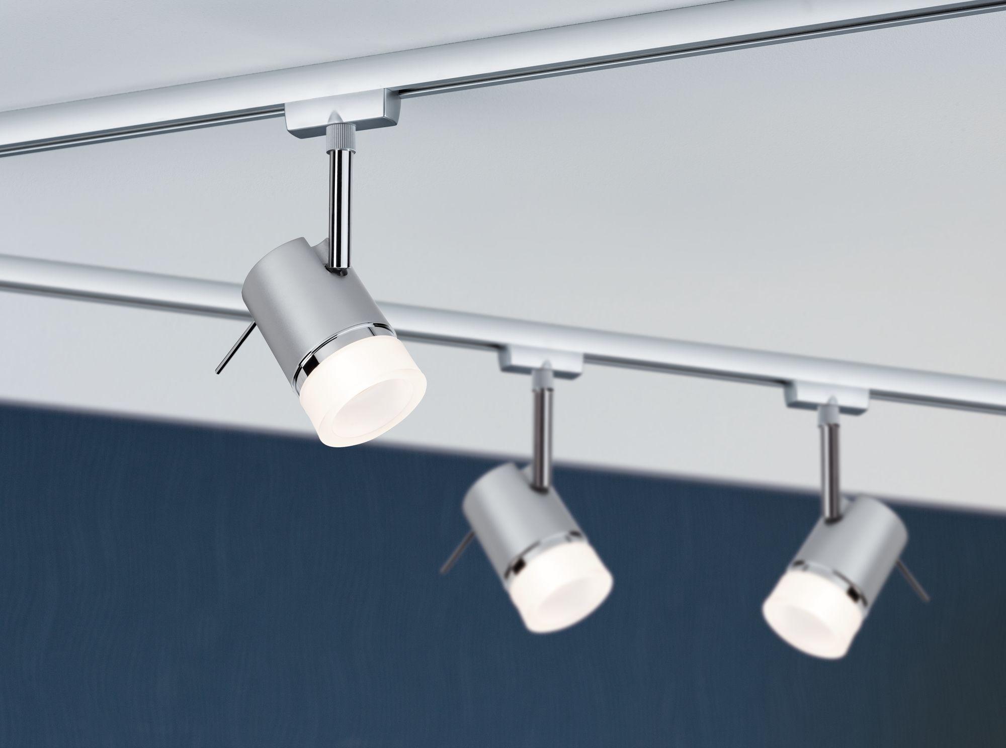 Schienensystem-Strahler Spot Pipe max. 10 Watt - Chromfarben, Design, Glas/Metall (10/15cm) - Paulmann