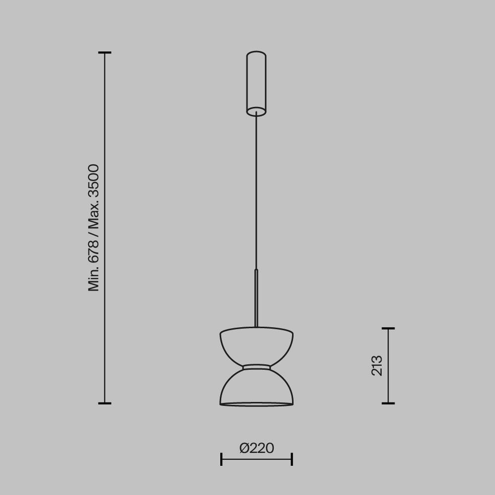PENDELLEUCHTE KYOTO - Weiss, Modern, Metall (22/67,8cm) - MAYTONI
