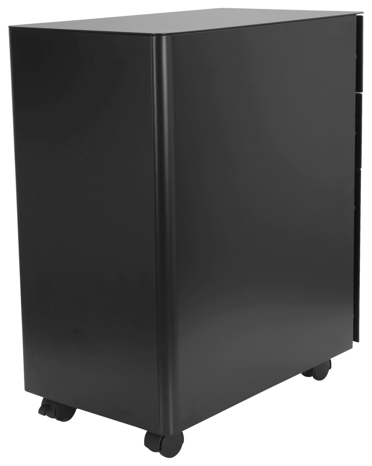 Predalnik Na Kolescih Color I, Črna - črna, Moderno, kovina/umetna masa (30/59/50cm) - MID.YOU