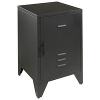 Nachtkästchen Bronxx Schwarz - Schwarz, MODERN, Metall (40/60/40cm) - Vipack