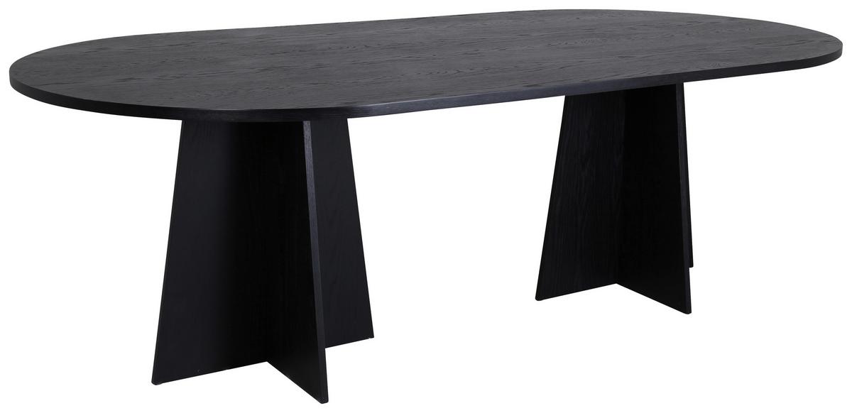 ESSTISCH BOOTCUT - Schwarz, Design, Holz (230/115/75cm) - Livetastic