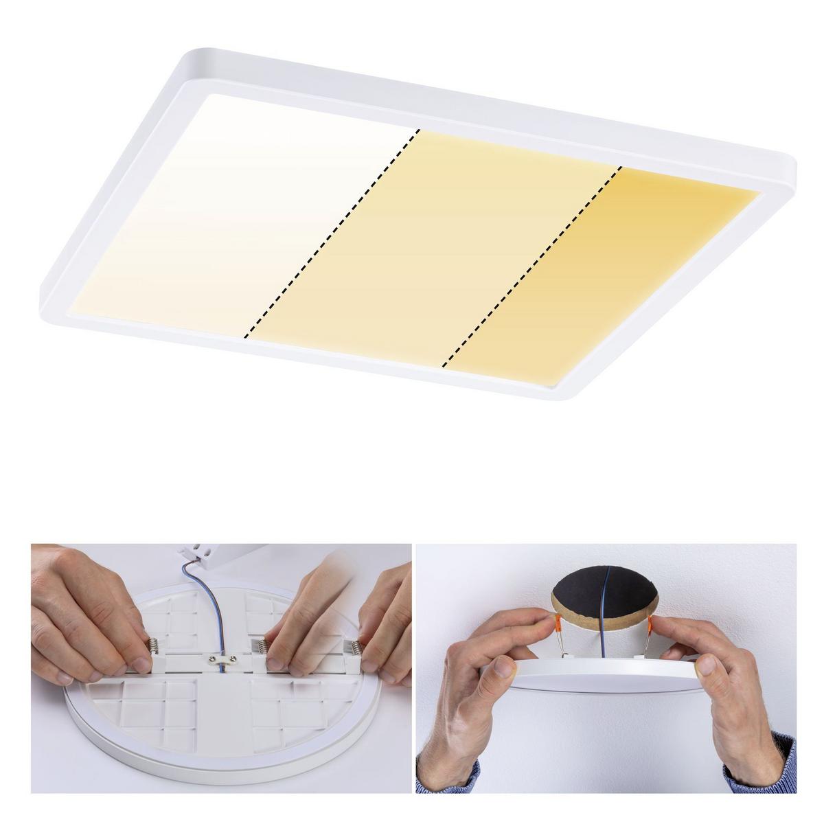 LED-Deckenleuchte Areo VariFit in Weiß max. 15 Watt - Weiß, Basics, Kunststoff (23/23cm) - Paulmann