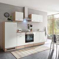 MEBLE KUCHENNE BEZ SPRZĘTÓW ANDY - kolor srebrny/biały, Modern, materiał drewnopochodny/tworzywo sztuczne (280cm) - MID.YOU