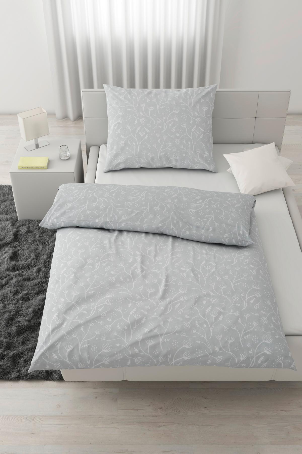 BETTWÄSCHESET FRIDA -TOP- - Hellgrau, Konventionell, Textil (160/210cm) - Modern Living