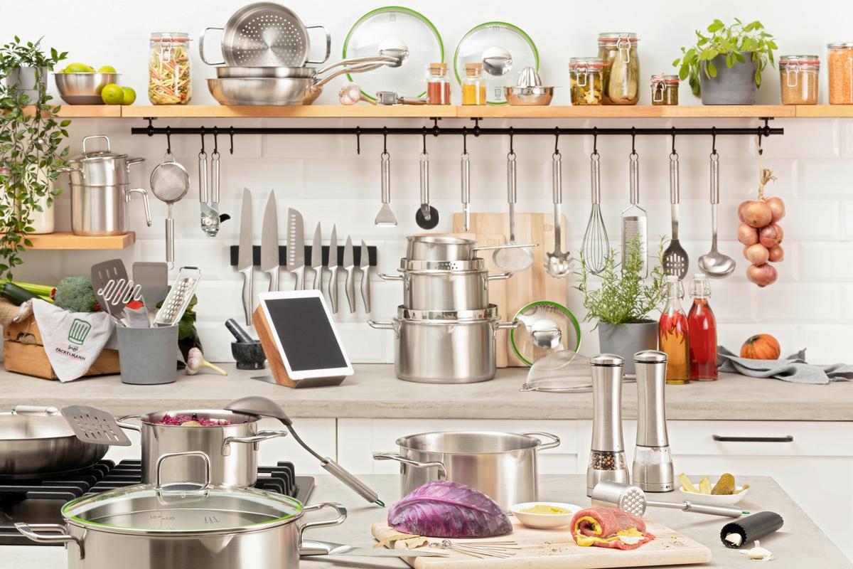 Tigaie pentru prăjit Munich - argintiu, Design, metal (28cm) - Chefkoch+Fackelmann