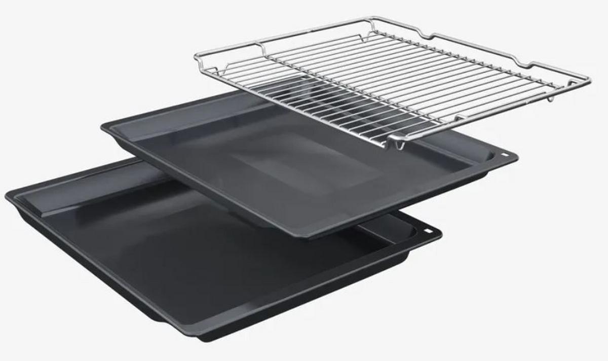 Einbaubackofen B64CS31N0 mit Slide&Hide - Edelstahlfarben/Schwarz (59,6/59,5/54,8cm) - Neff