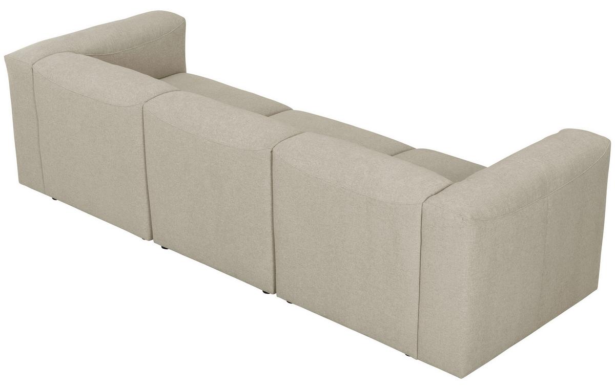 3-SITZER-SOFA LENA - Creme, Design, Kunststoff/Textil (275/73/100cm) - Max Winzer