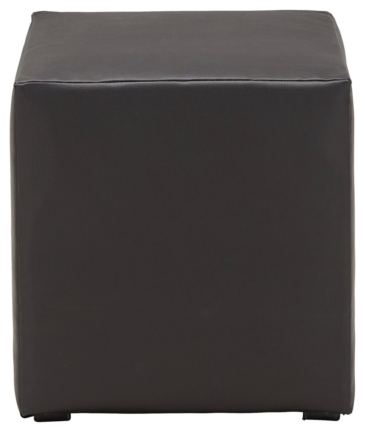 Hocker Bali in Schwarz - Schwarz, Kunststoff/Textil (40/42/40cm) - Mömax