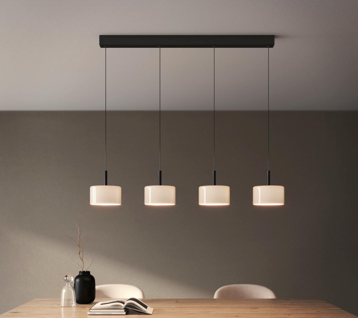 LAMPA WISZĄCA LED PHILADELPHIA *DK* - biały, Design, metal/szkło (134/20/160cm) - Dieter Knoll