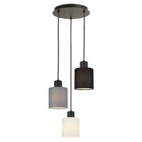LAMPA WISZĄCA MIA - beżowy/czarny, Trend, metal/tkanina (25,5/120cm) - Novel