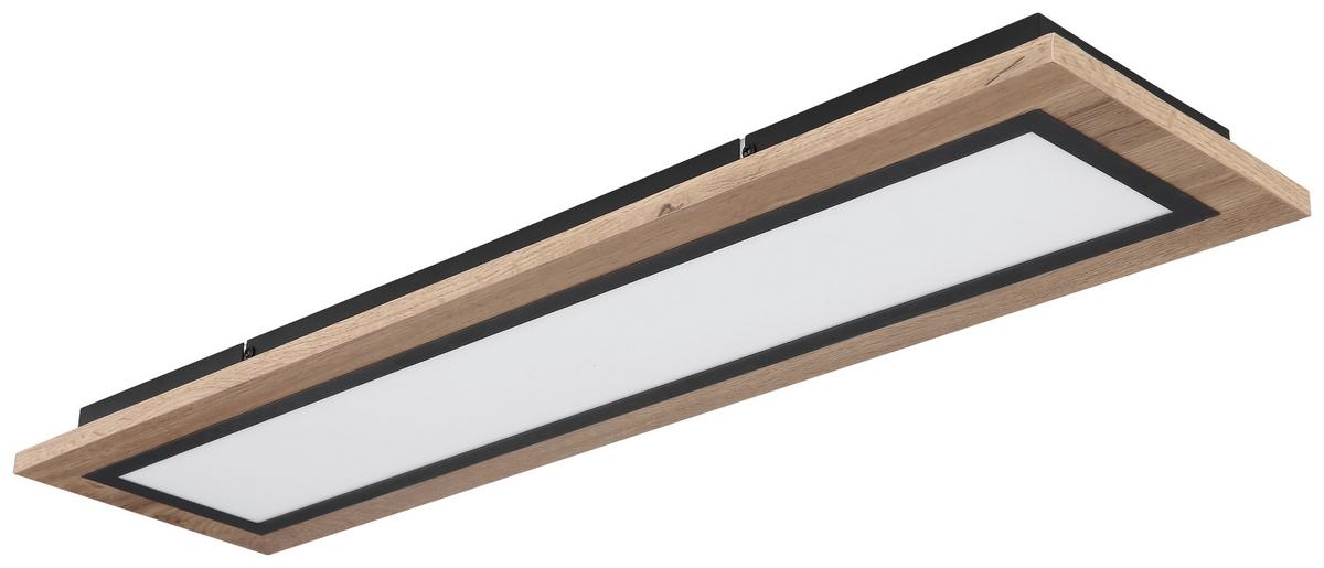 LED-DECKENLEUCHTE 67292DCCT  BRAUN/OPAL/SCHWARZ - Dunkelbraun/Opal, Basics, Kunststoff/Metall (80/20/5,5cm) - Globo