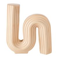 Skulptur Line Beige - Beige, Kunststoff (24/26/7cm) - Modern Living