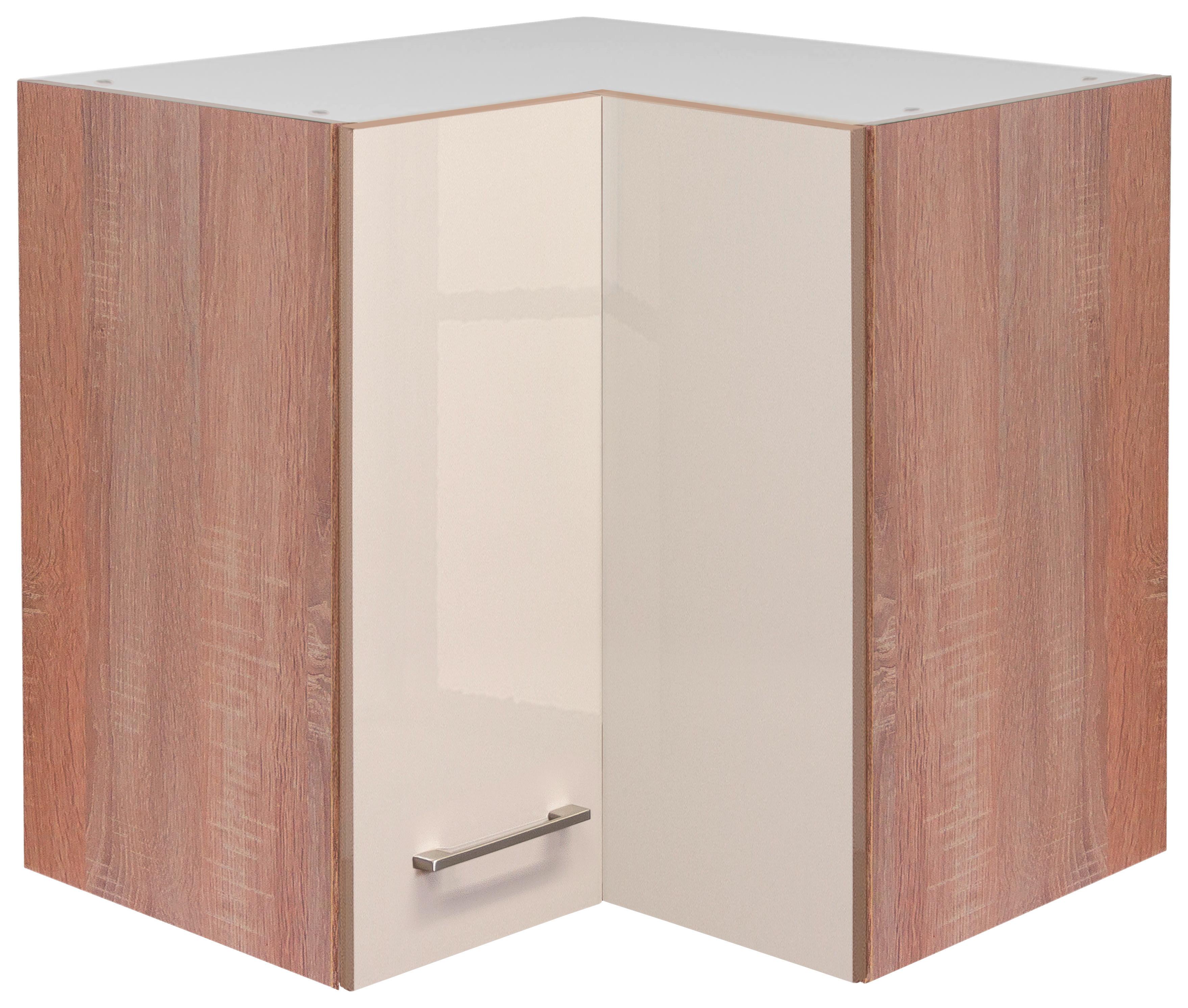 Küchenoberschrank in Kaschmir/ Sonoma Eiche 'Nepal' - Kaschmir/Edelstahlfarben, MODERN, Holzwerkstoff/Metall (60/54,8/32cm) - FlexWell