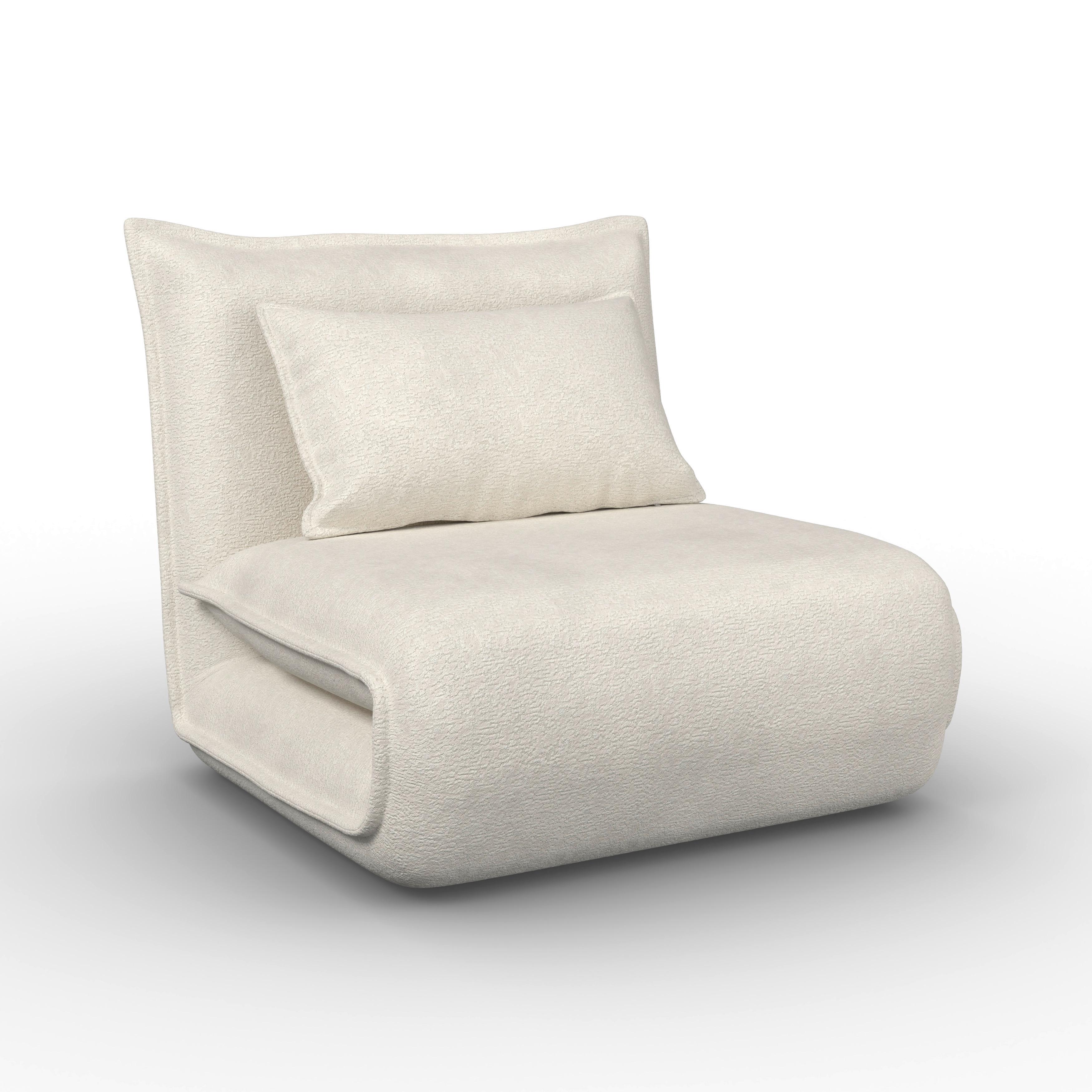 BÄDDFÅTÖLJ MACY - vit, Modern, metall/textil (83/70/84cm) - Bessagi Home