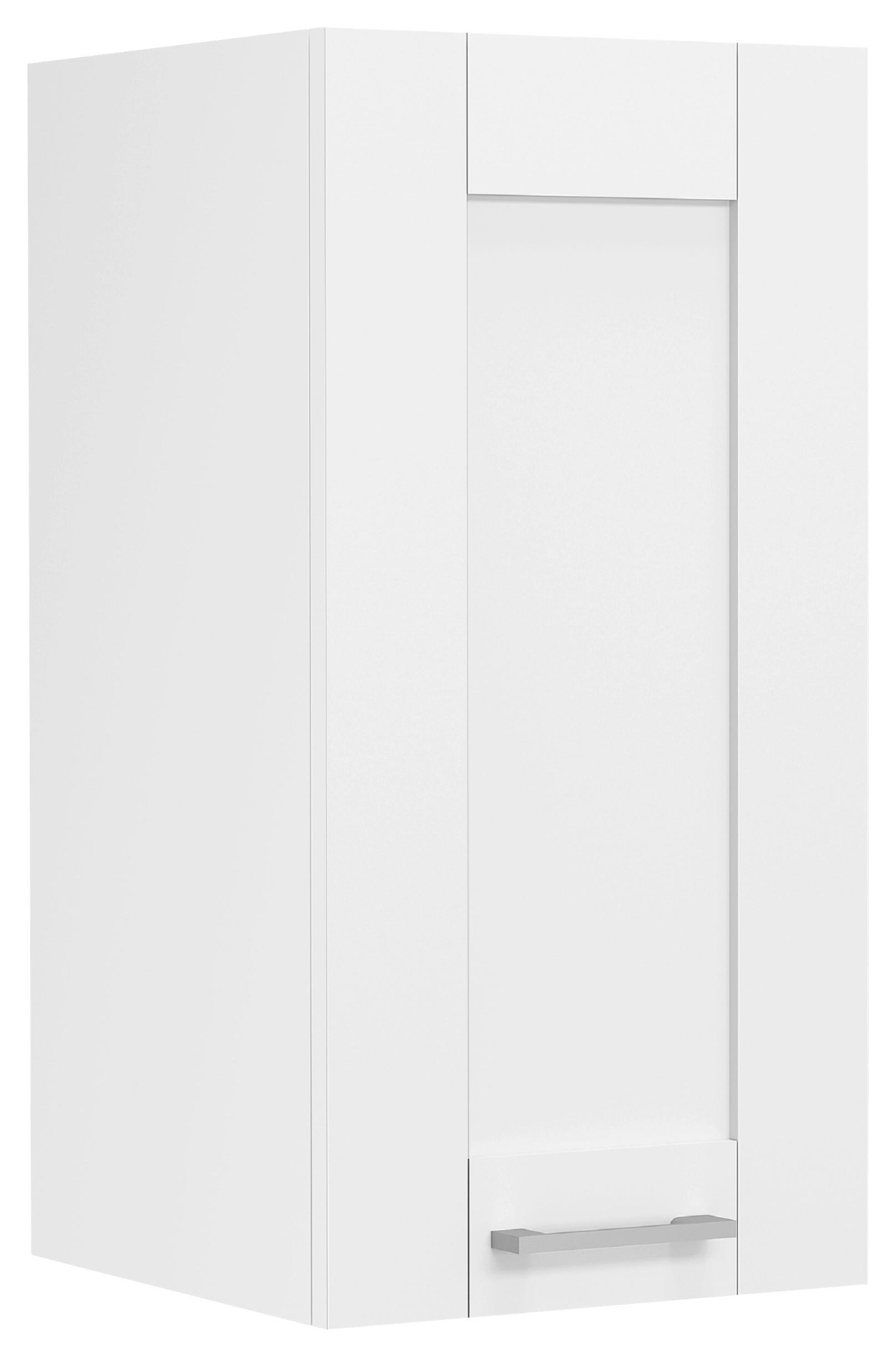 Kuhinjska Zgornja Omarica Colura, Bela, Š 30cm - srebrne barve/bela, Trend, umetna masa/leseni material (30/60/31cm) - MID.YOU