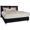 Boxspring Krevet Fog - srebrne boje/crna, Lifestyle, drvni materijal/drvo (160/200cm) - Premium Living