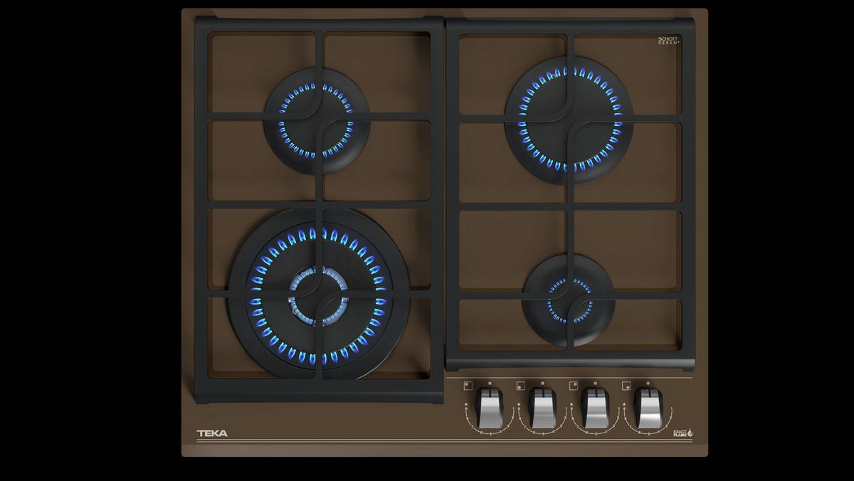 Plită pe gaz TEKA GZC 64320 LB BRICK BROWN - Modern (60/5/60cm) - Teka