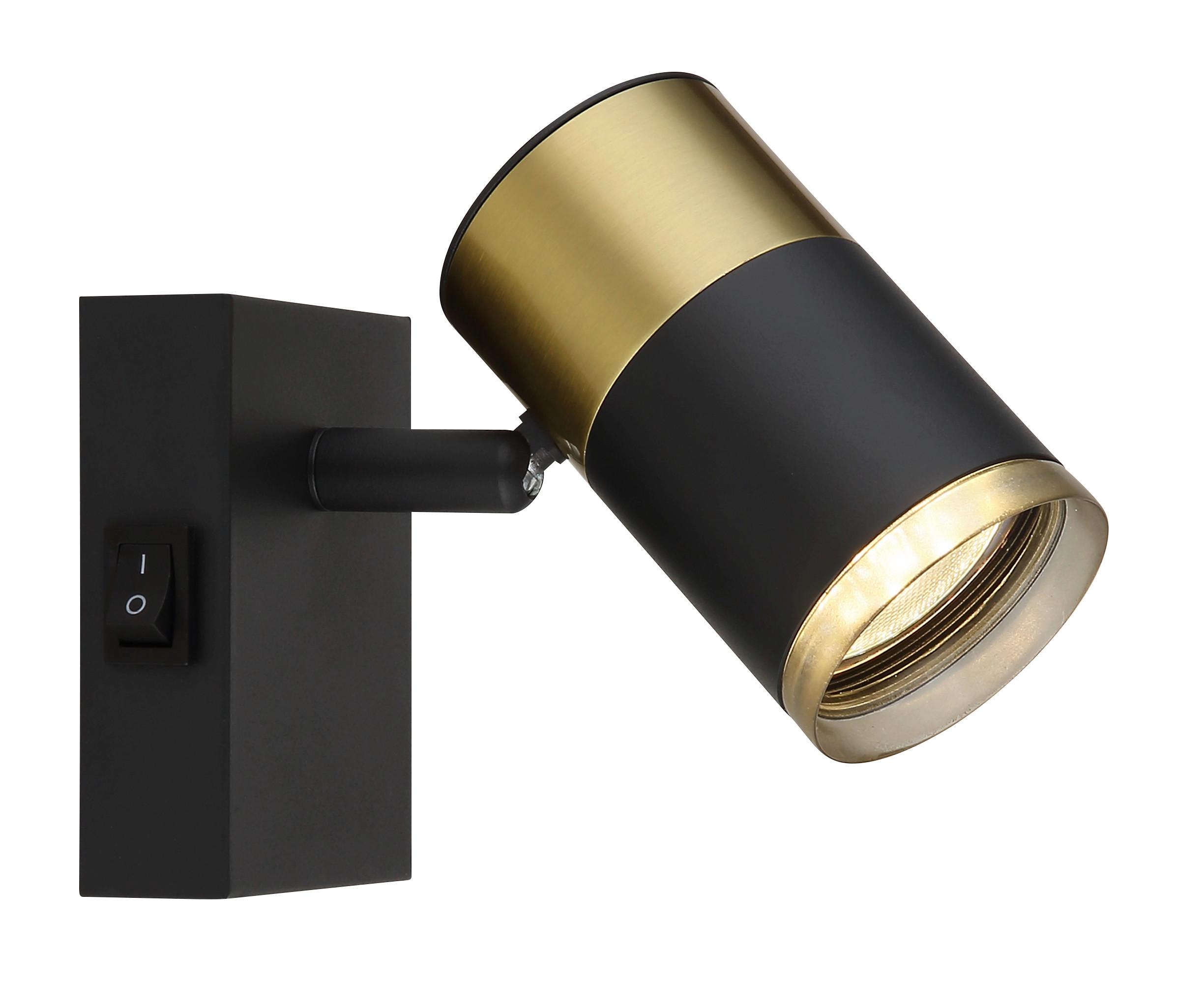 Reflektor Brisbon - črna/barve bakra, Design, kovina/umetna masa (7/9cm) - Globo