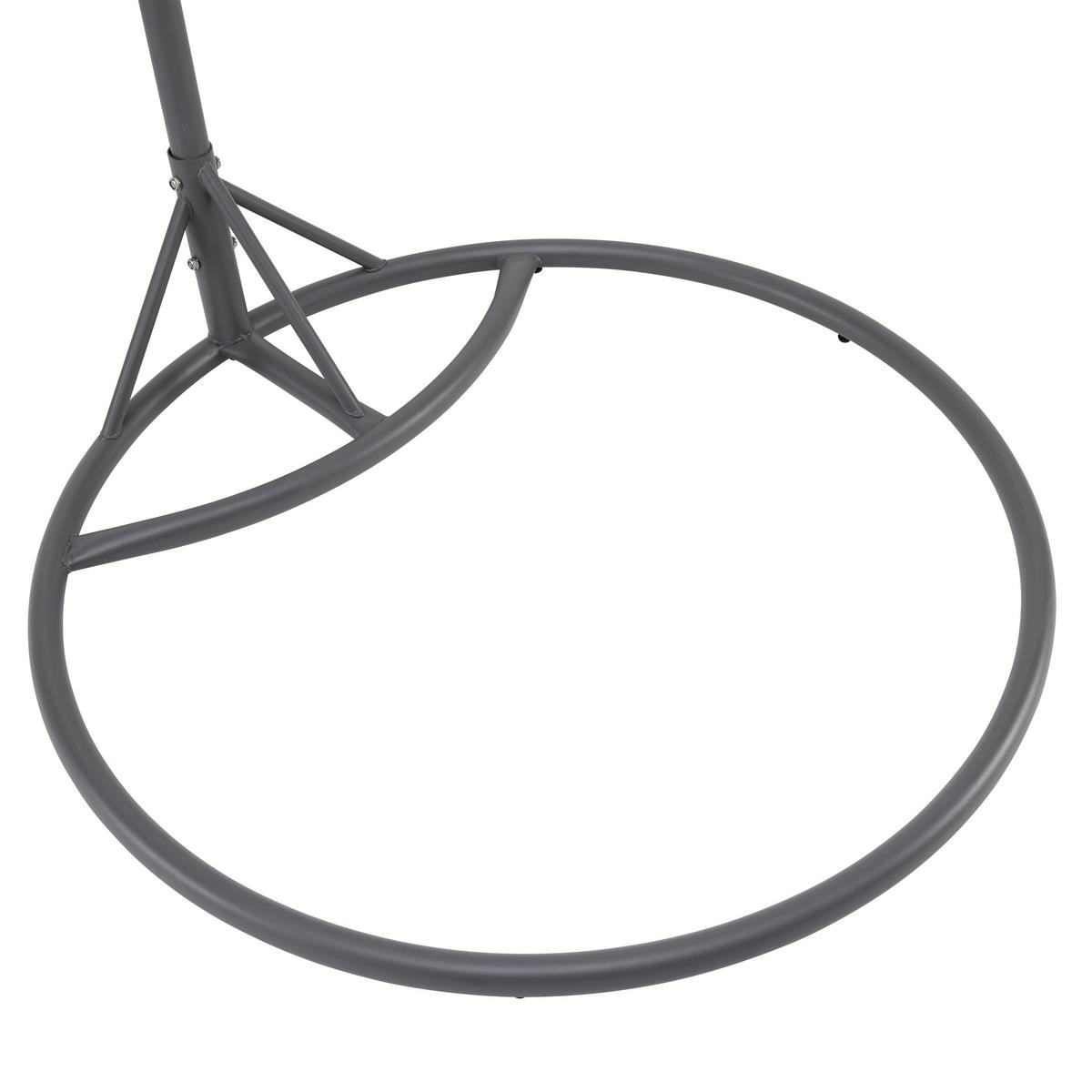 Hängesessel Enea Grau Metall/Kunststoff/Outdoorstoff - Grau, MODERN, Kunststoff/Textil (133/205/120cm) - Bessagi Garden