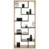 Raumteiler in Grau/Eichefarben - Eichefarben/Anthrazit, Modern, Holzwerkstoff/Kunststoff (90/199/33cm) - Premium Living