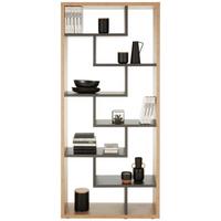 Separator de cameră Bounty - culoare lemn stejar/antracit, Modern, material pe bază de lemn (90/199/33cm) - Premium Living