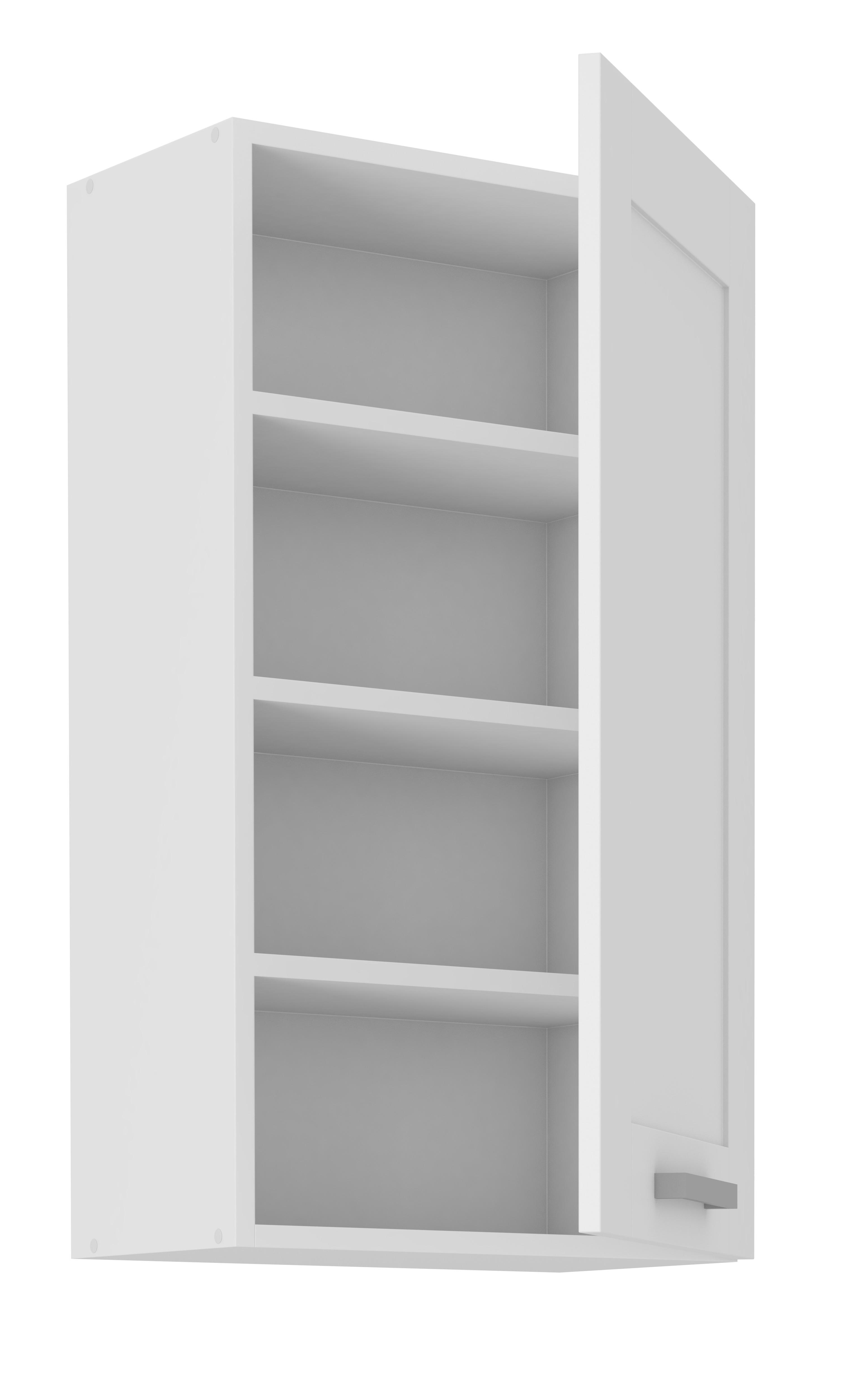 Kuhinjski Gornji Element Luisa H50/90 - bijela/srebrne boje, Romantično / ladanjski, drvni materijal/metal (50/90/31cm) - Based
