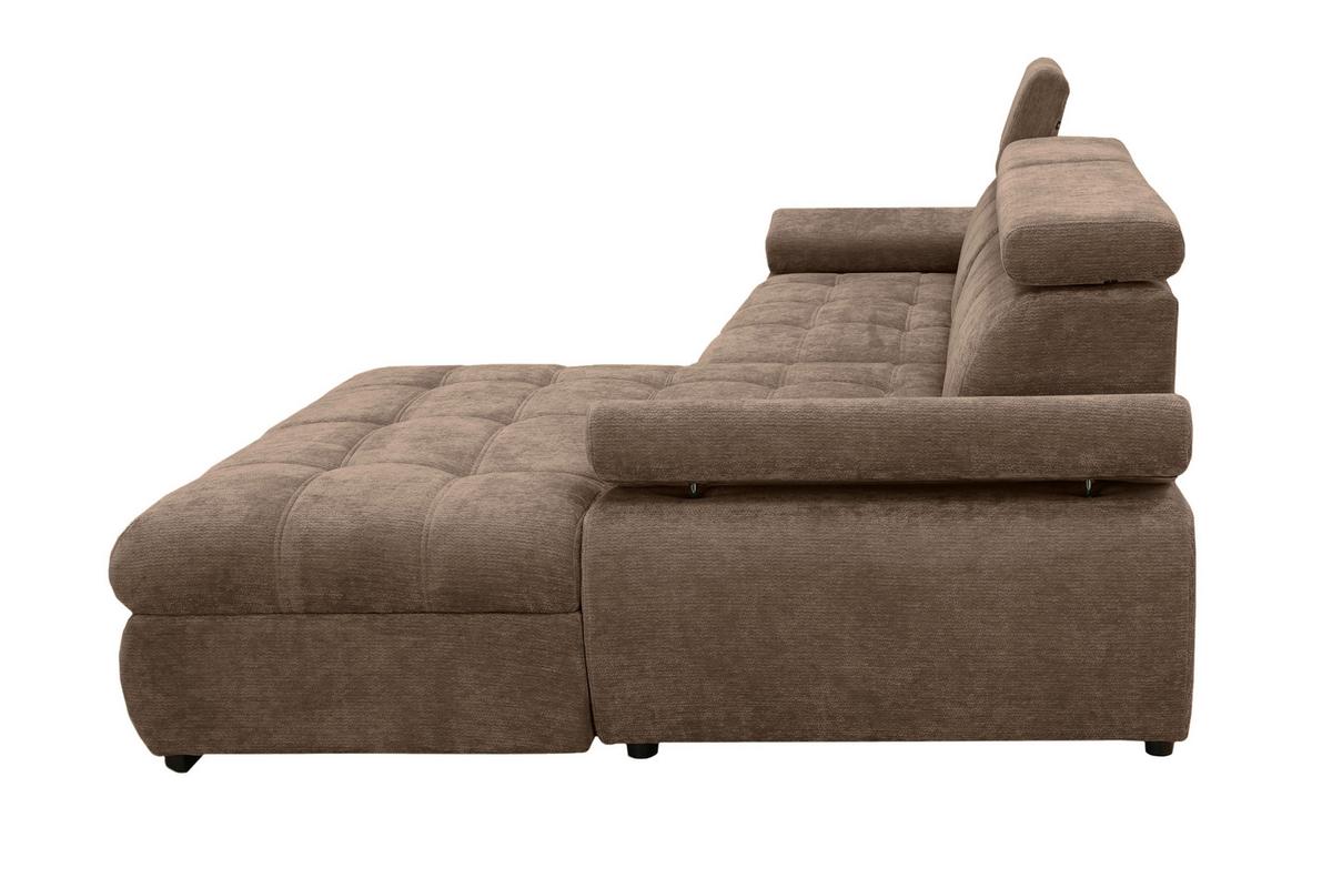 Kutna Garnitura Vegas - smeđa/crna, Design, drvo/tekstil (294/173cm) - Modern Living