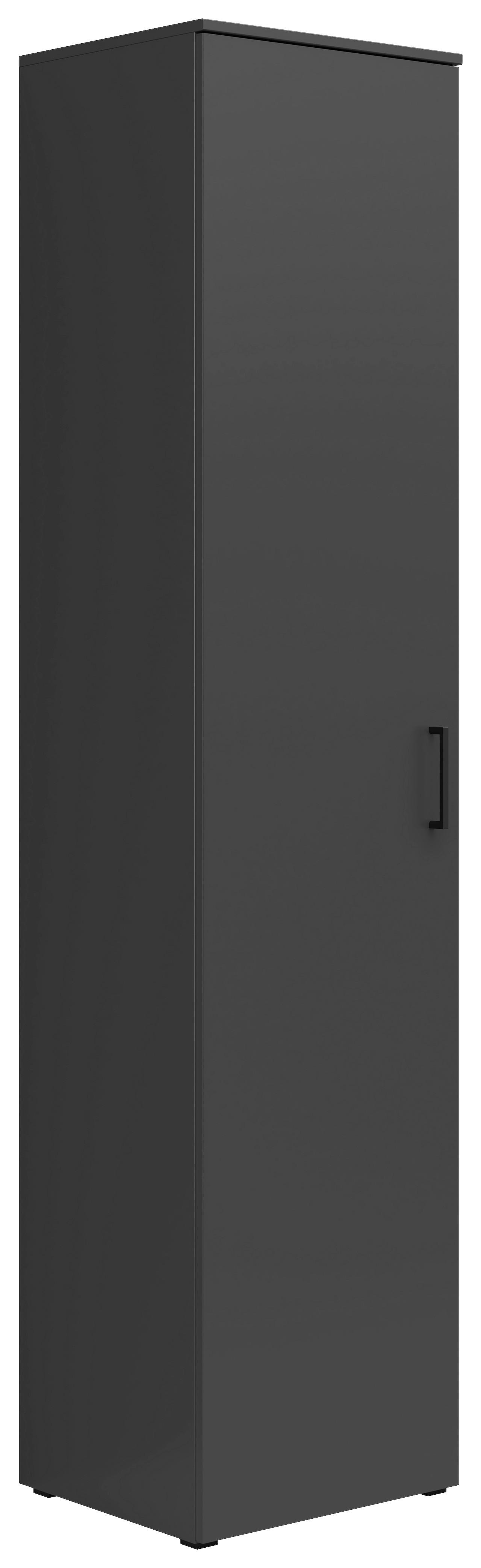 Schrank Multistauraum Graphitfarben - Graphitfarben/Schwarz, MODERN, Holzwerkstoff/Kunststoff (45/195/40cm) - Mömax