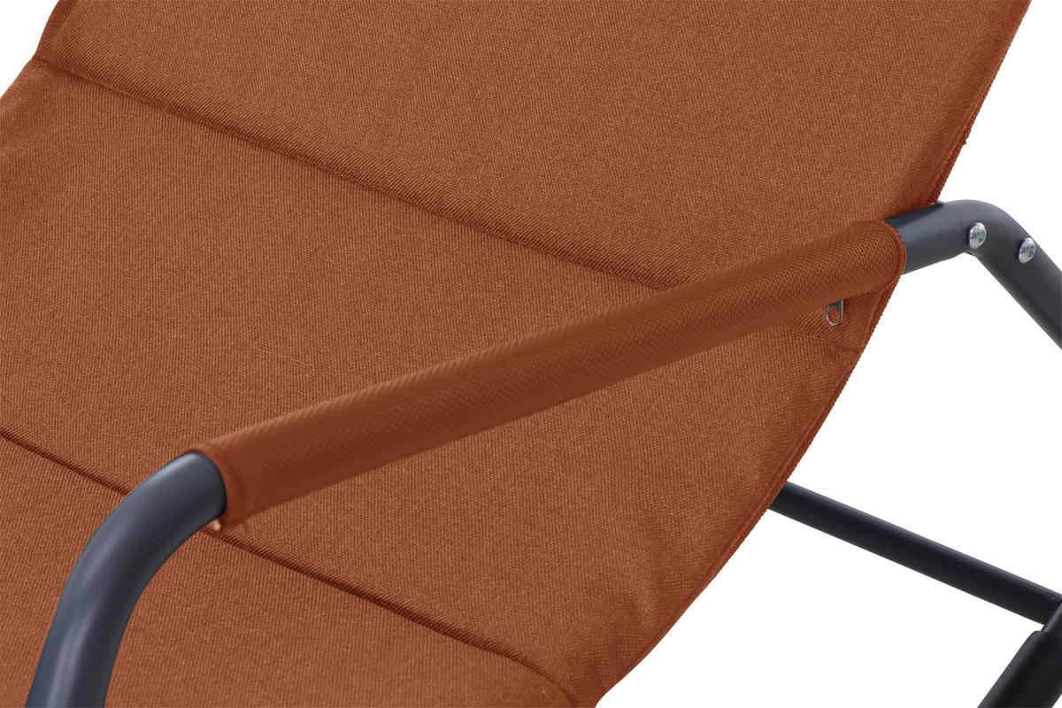 Sienna Garden Relaxliege ca.57x81x143cm Orange - Orange, KONVENTIONELL, Textil/Metall (57/81/143cm) - Siena Garden