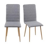 Stuhl in Hellgrau 'Cilia' - Hellgrau, MODERN, Textil/Metall (45/91/56,50cm) - Bessagi Home
