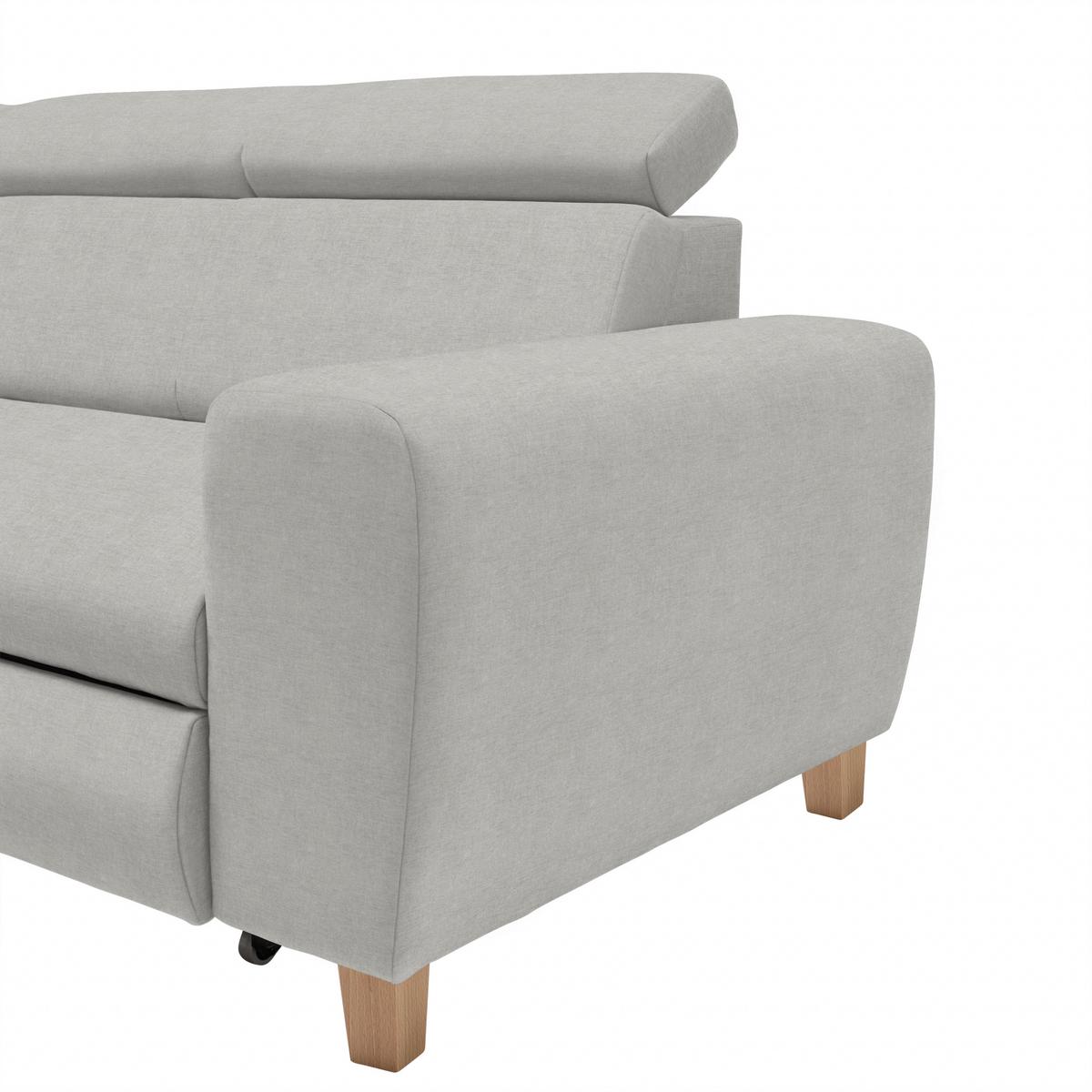 Ecksofa Lugo Hellgrau - Hellgrau, MODERN, Holz/Kunststoff (205/98/266cm) - Mömax