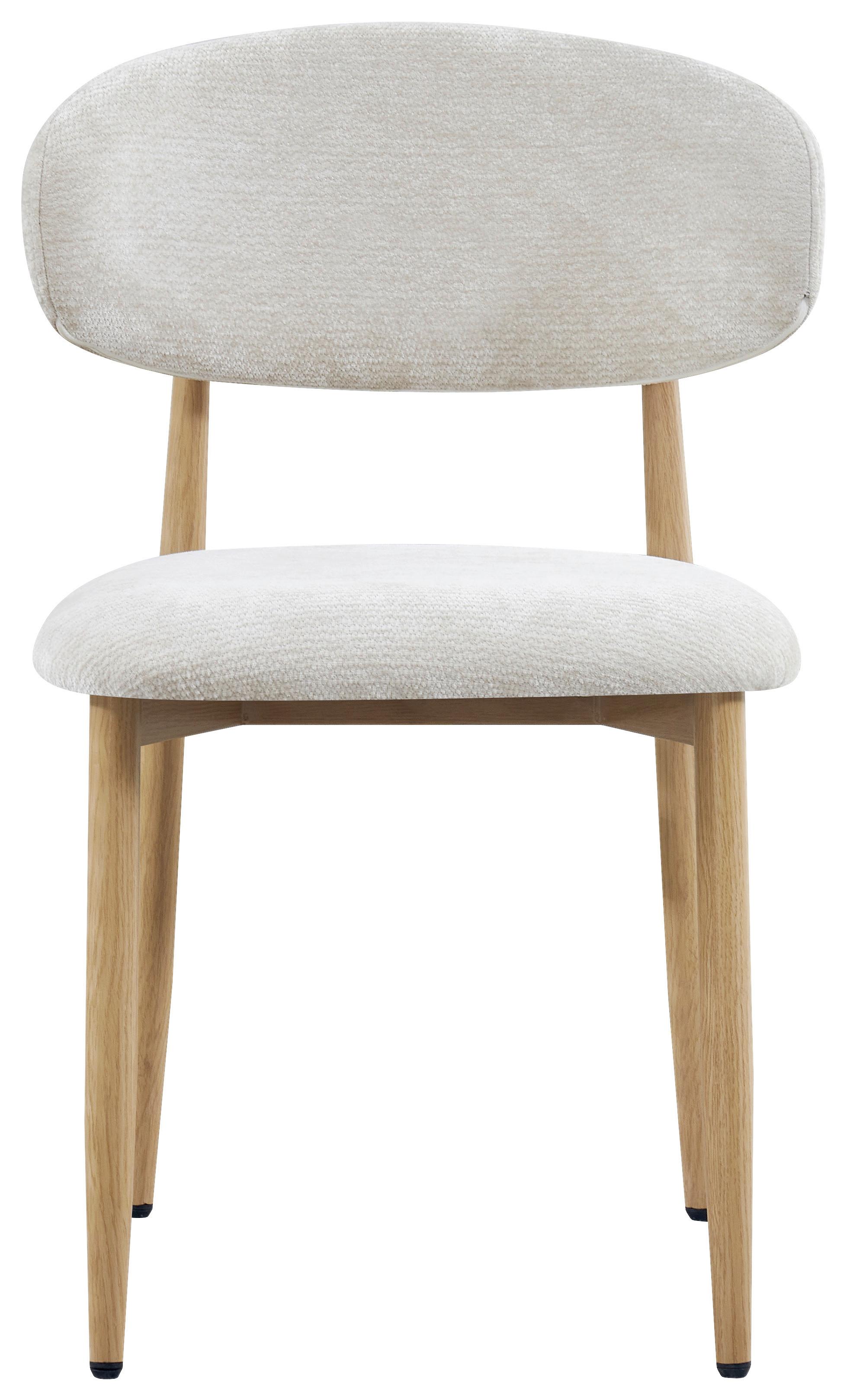 Stuhl Ida Beige ca. 50x80x57cm - Eichefarben/Beige, Design, Holz/Textil (50/80/57cm) - Mömax